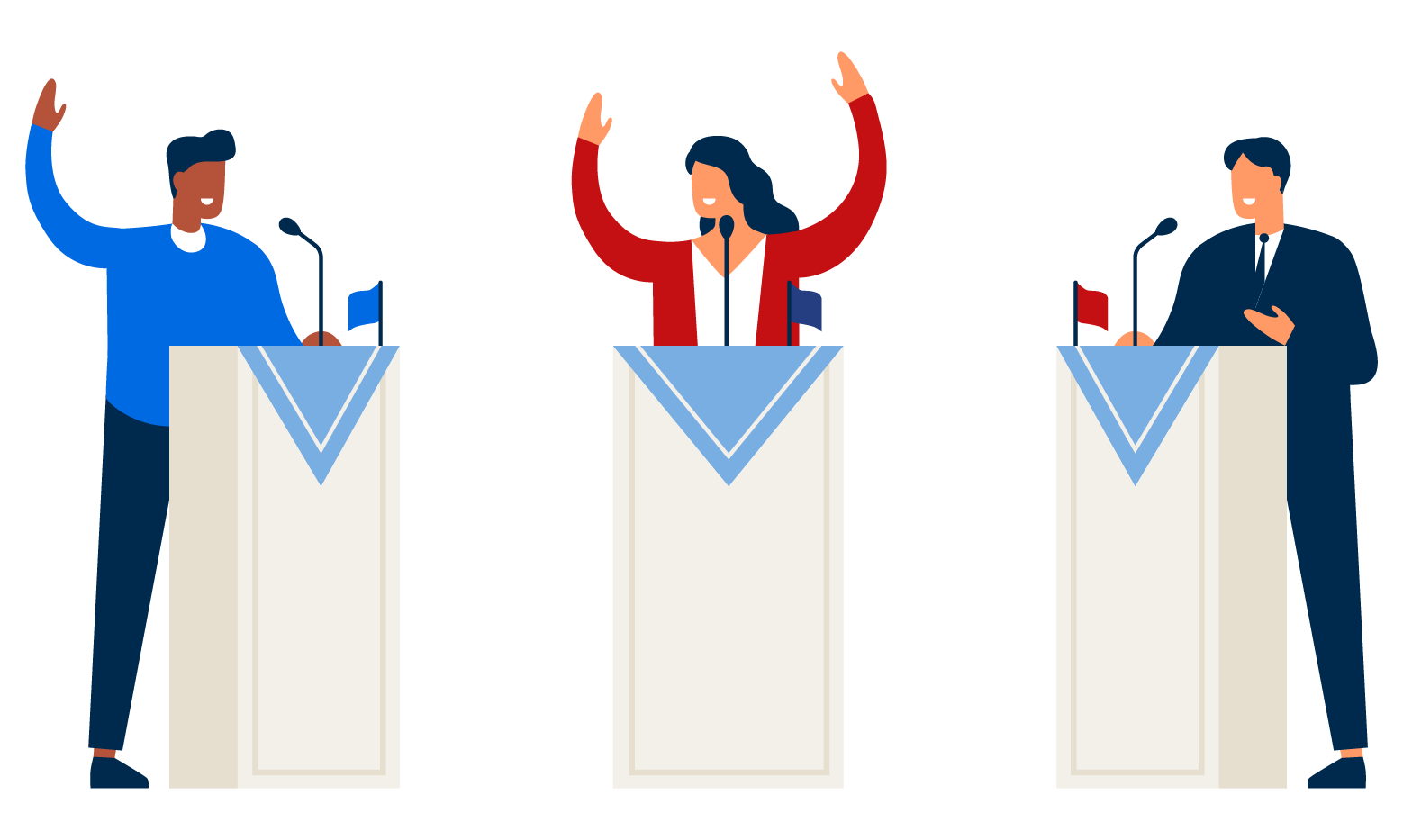 illustration of candidates for office